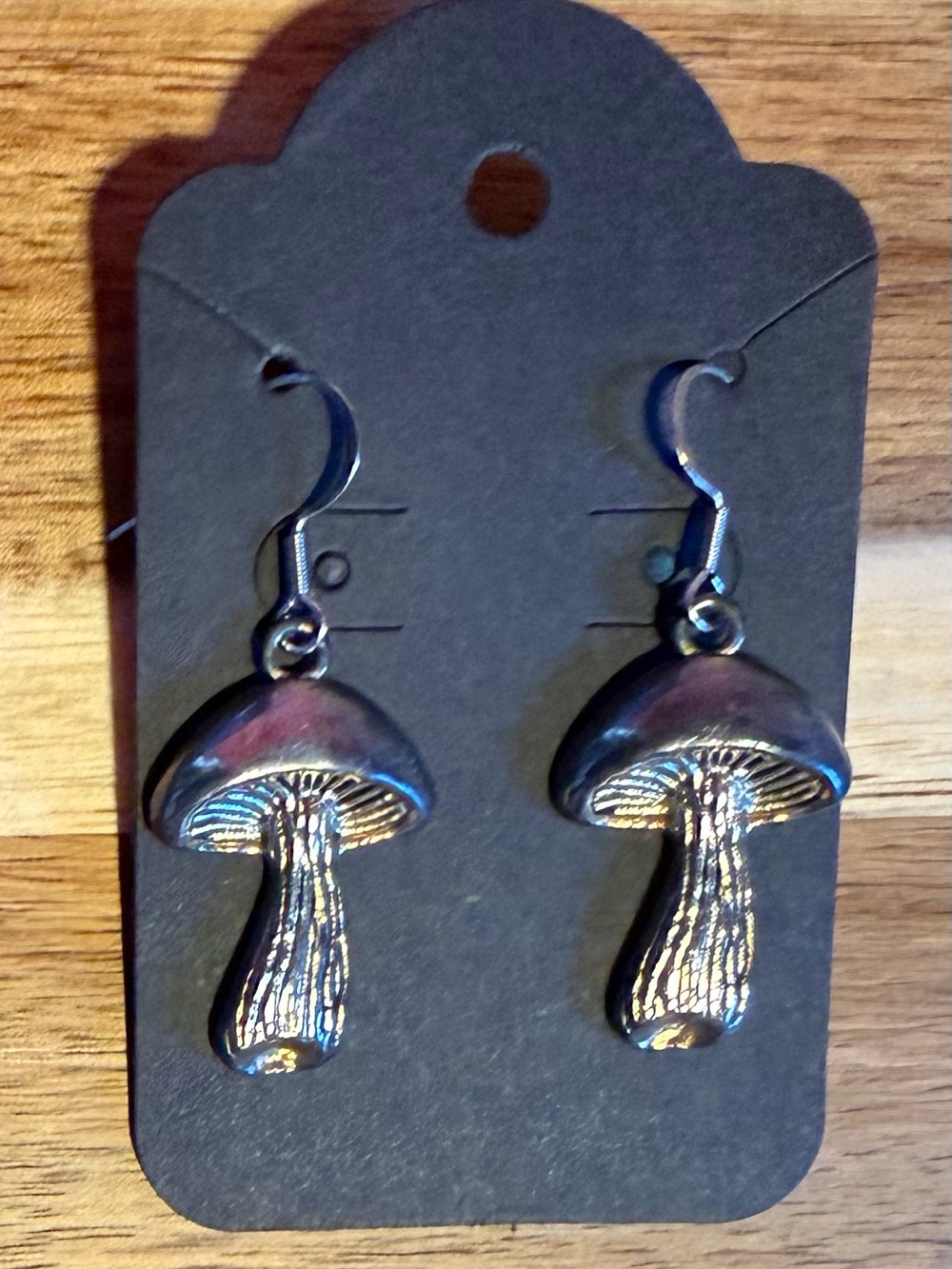 Unlisted Silver Mushroom Dangle Earrings